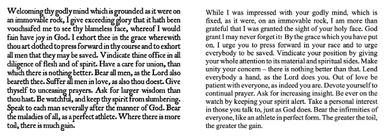 Old and new versions