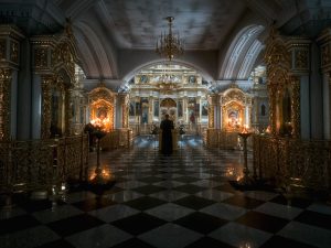 At prayer in Saint Petersburg