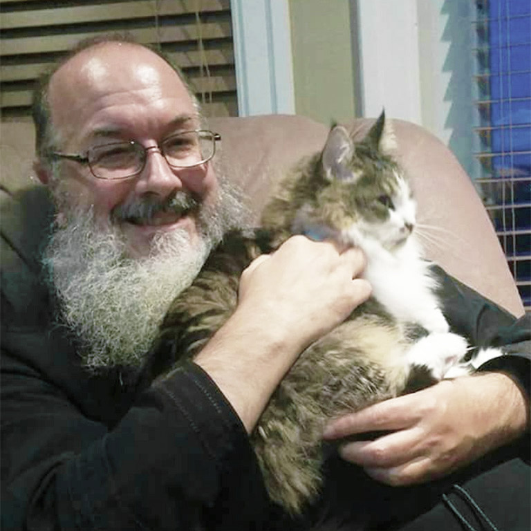 Silouan with cat